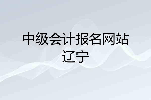 中级会计报名网站辽宁
