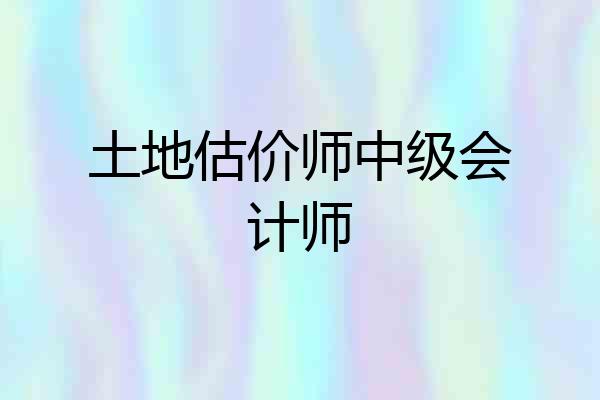 土地估价师中级会计师
