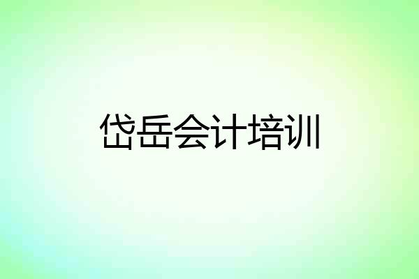 岱岳会计培训