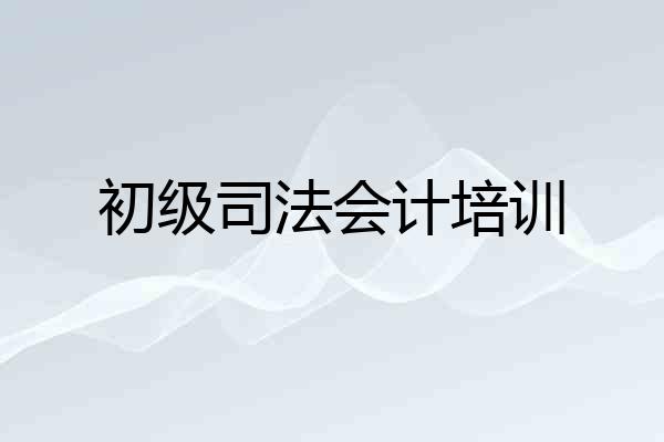 初级司法会计培训