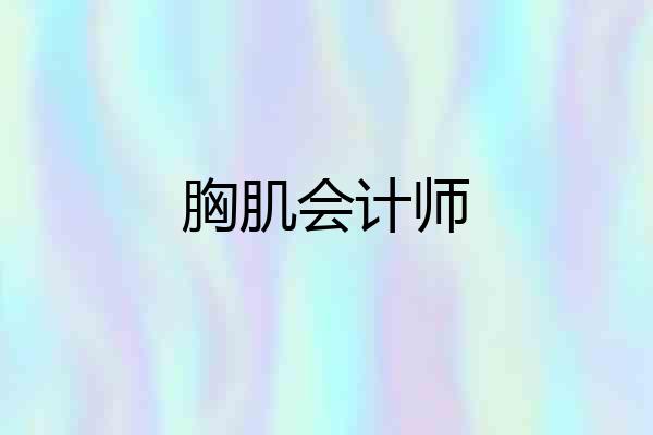 胸肌会计师