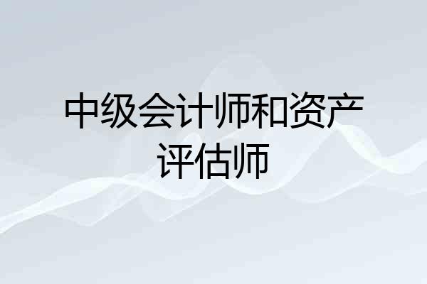 中级会计师和资产评估师