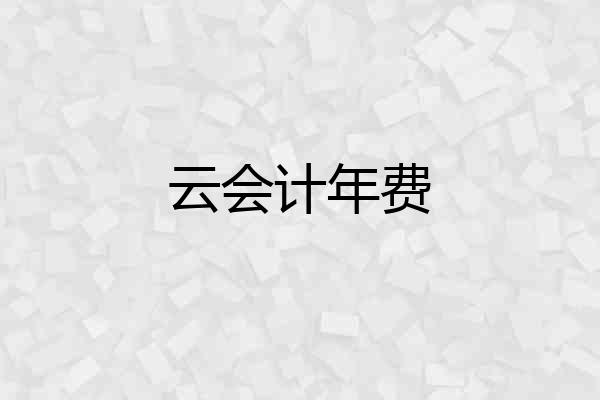 云会计年费