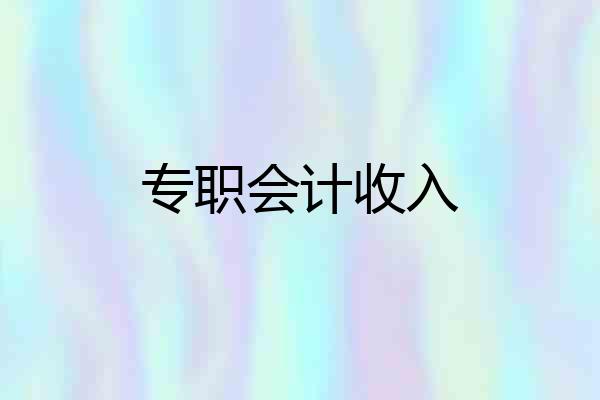 专职会计收入