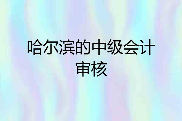 哈尔滨的中级会计审核