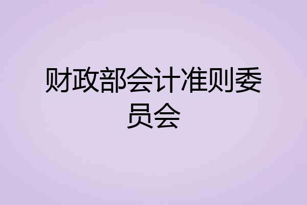 财政部会计准则委员会