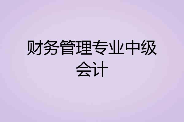 财务管理专业中级会计