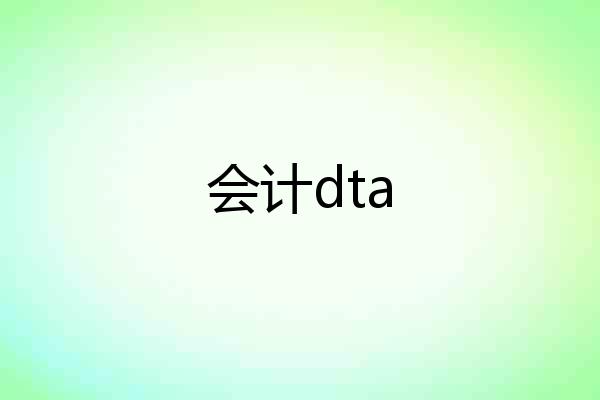 会计dta