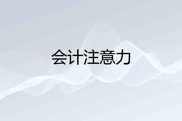 会计注意力