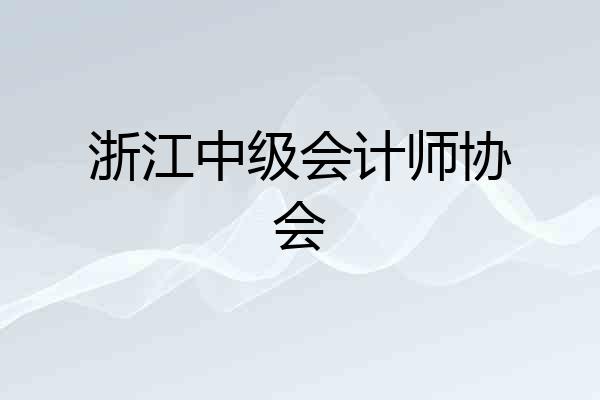 浙江中级会计师协会