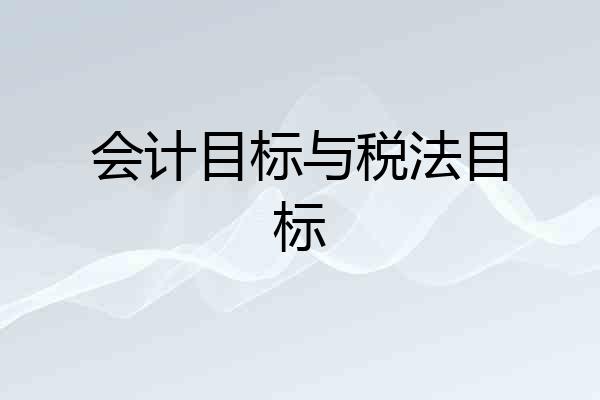 会计目标与税法目标