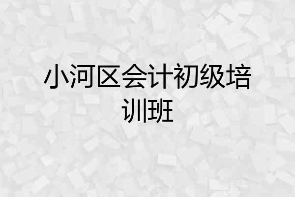 小河区会计初级培训班