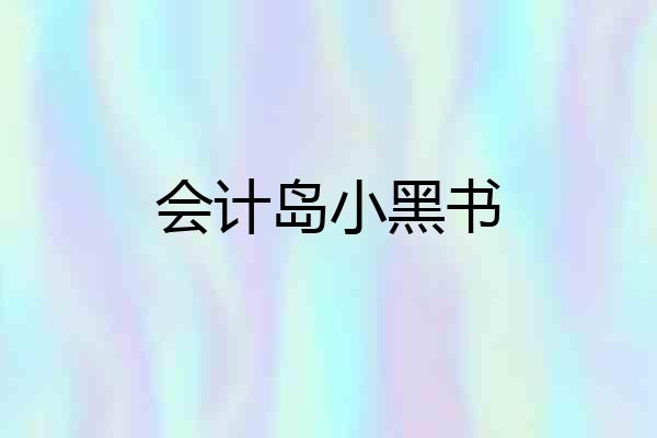 会计岛小黑书