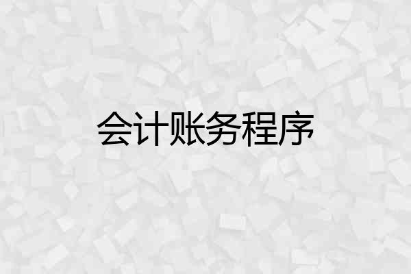 会计账务程序
