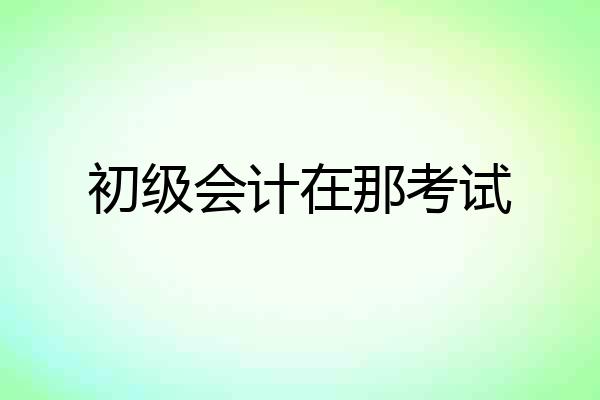 初级会计在那考试
