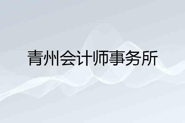 青州会计师事务所
