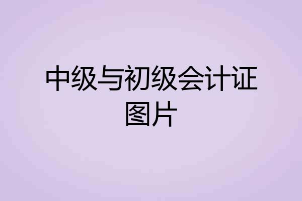 中级与初级会计证图片