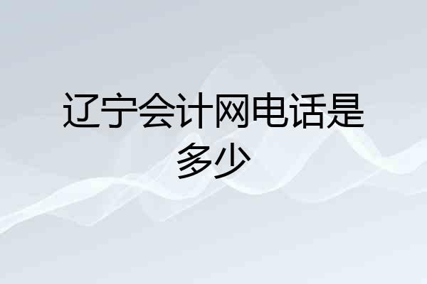 辽宁会计网电话是多少