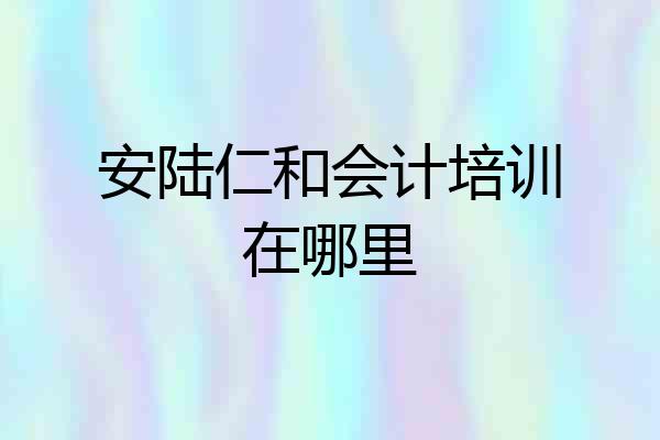 安陆仁和会计培训在哪里