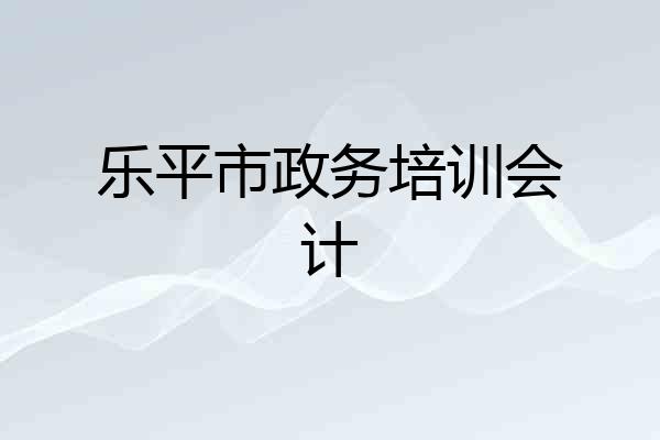 乐平市政务培训会计