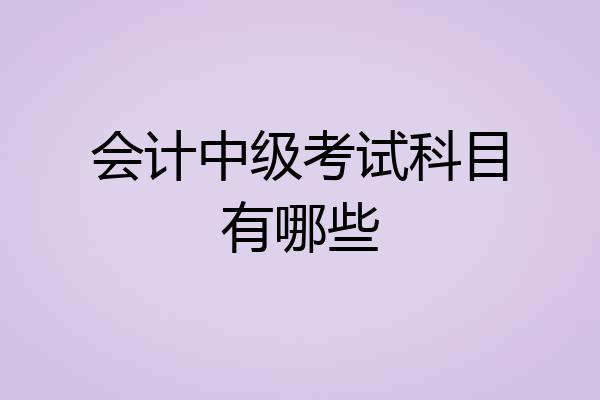 会计中级考试科目有哪些