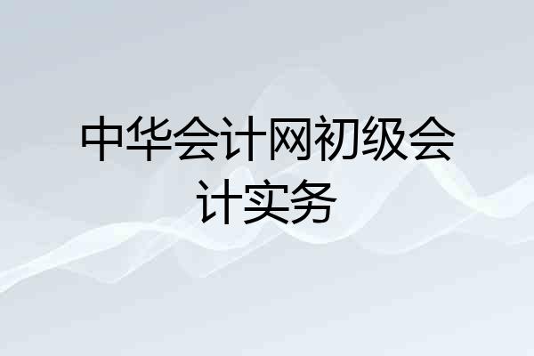 中华会计网初级会计实务
