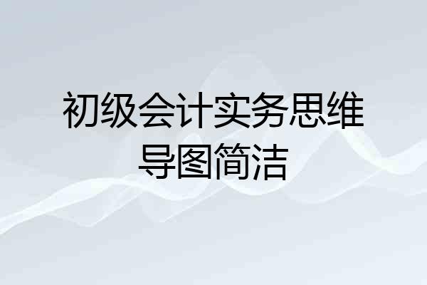 初级会计实务思维导图简洁
