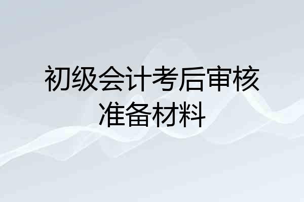 初级会计考后审核准备材料