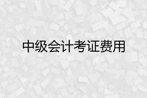 中级会计考证费用