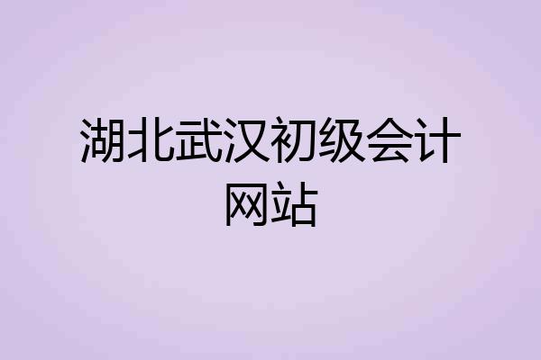 湖北武汉初级会计网站