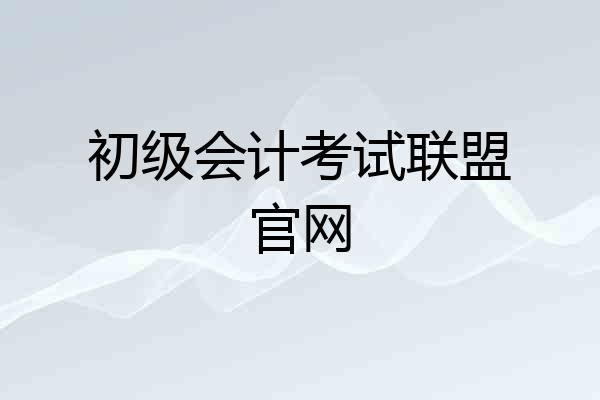 初级会计考试联盟官网