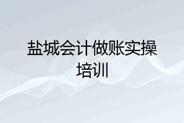 盐城会计做账实操培训
