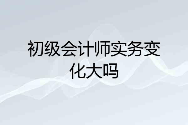 初级会计师实务变化大吗