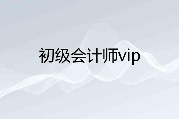 初级会计师vip