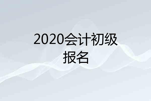 2020会计初级报名