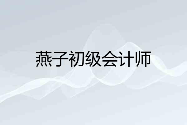 燕子初级会计师