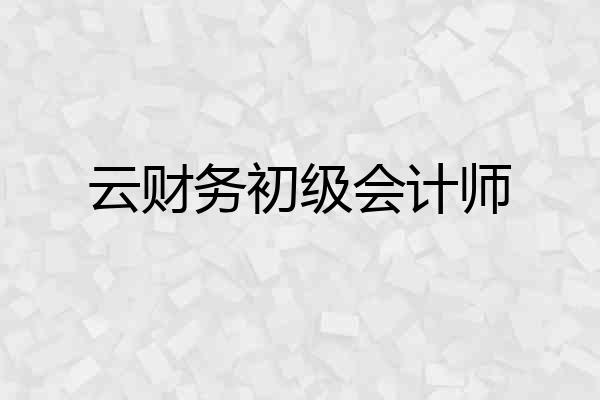 云财务初级会计师