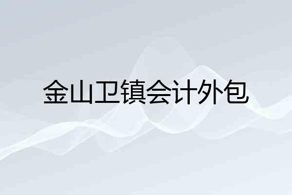 金山卫镇会计外包