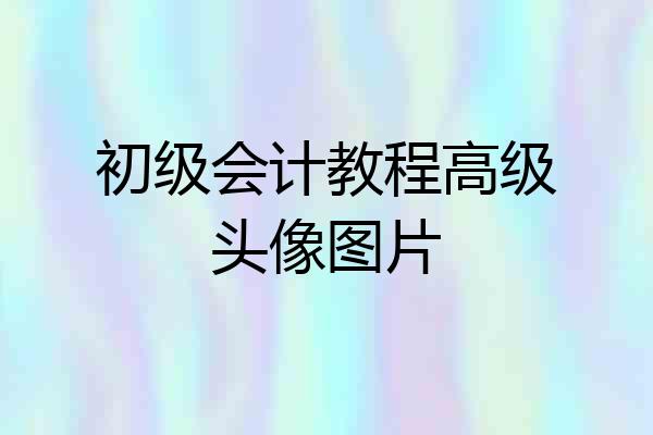初级会计教程高级头像图片