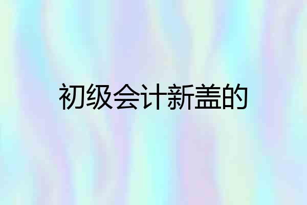 初级会计新盖的