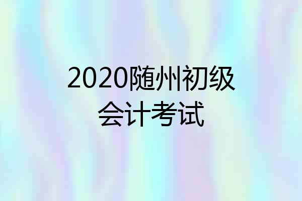 2020随州初级会计考试