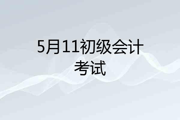 5月11初级会计考试