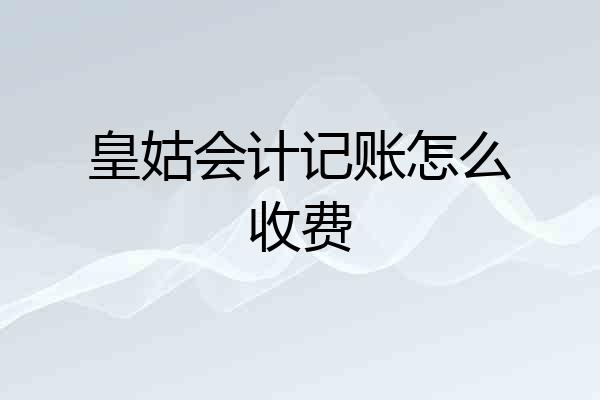 皇姑会计记账怎么收费