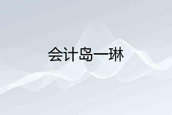 会计岛一琳