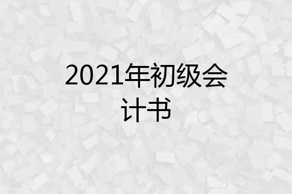 2021年初级会计书