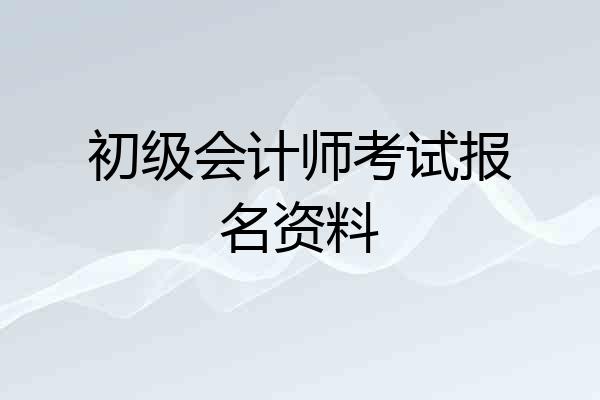 初级会计师考试报名资料