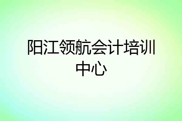阳江领航会计培训中心