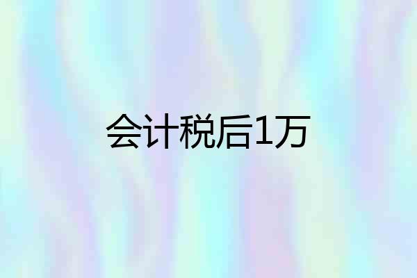 会计税后1万