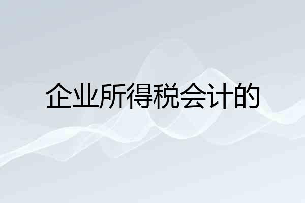 企业所得税会计的