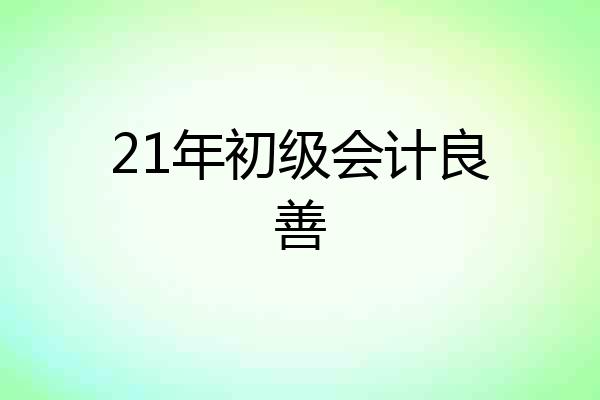 21年初级会计良善